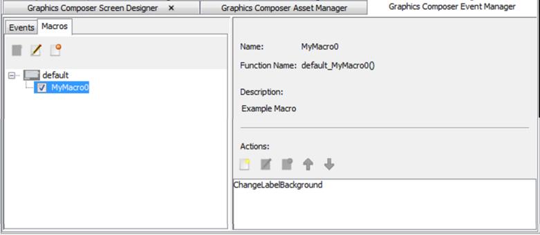 Graphics Composer Event Manager You can then select from the available (already defined) strings which text to use for the button s text field.