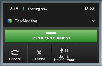 A scheduled meeting may connect you automatically, or you may have to tap JOIN MEETING. To view full details about the meeting: Expand by tapping here to see details.