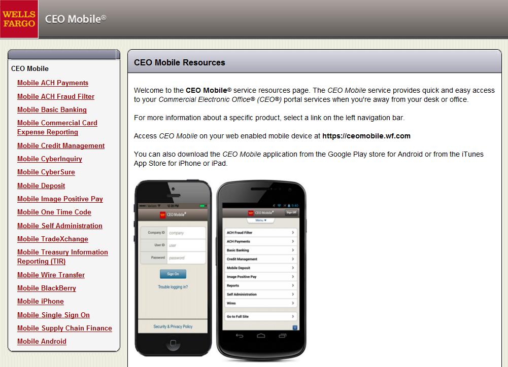 54 CEO Mobile Access CEO portal services on your mobile device Access this CEO Mobile resources website by clicking here Once on this site, learn more about using a specific mobile service by