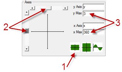 4 Right-Click Menus 10 Setting Axes 1 Setting Axes is often one of the most tedious parts of using a graphing program. FX Graph makes it just about as simple as it can be.