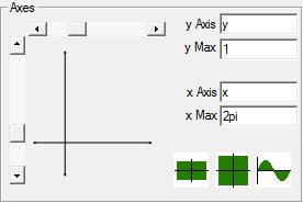 Setting Axes 1 13 Step 3 - Enter the Maxima Just type in the maximum values for the x axis and the y axis. You can include pi, e and fractions in your maxima if you wish. That's it!
