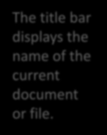 bar. The title bar displays
