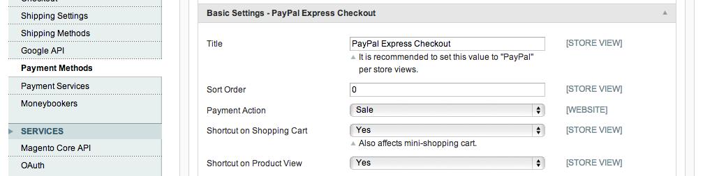 C. Basic Settings * New EC merchant - Set it to "PayPal Express Checkout" * Existing EC merchants - don't modify their existing setting.