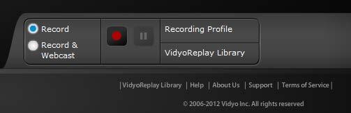 4. Using the VidyoReplay Library If you click the clipboard icon, you will have the link to the pre-recorded video copied to your clipboard and can send it via any messaging system or embed in a