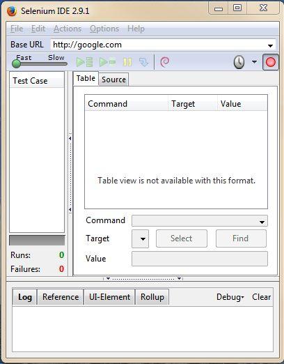 Opening the IDE To run the Selenium IDE, simply select it from the Firefox Tool menu.
