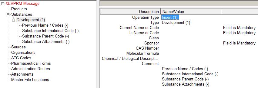 If you wish to create a Substance Report for a new development substance, you have to select 'New Development Substance'