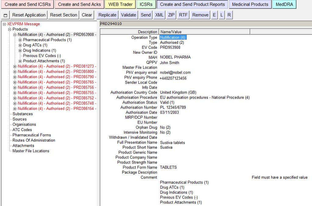 .1. XEVMPD Bulk Update Manager tool EVWEB users can also use the XEVMPD Bulk update Manager tool to perform bulk data operations on their products in the XEVMPD.
