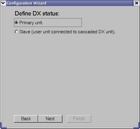 DX SYSTEM 2. Click. If the DX system is cascaded the DX Network Configuration box appears. See Figure 3. Figure 3 The DX Network Configuration box 3.