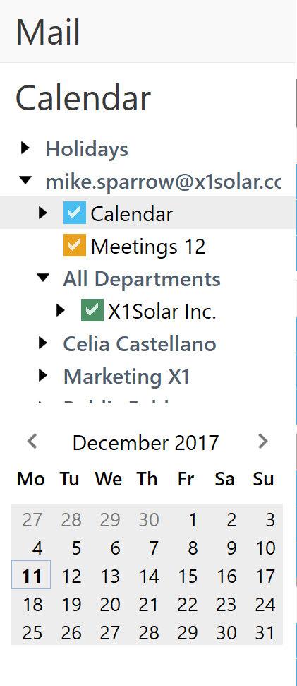 window. TIP: If you have a Google account set up in application, your Google Calendar will be automatically synchronized to your Calendar.