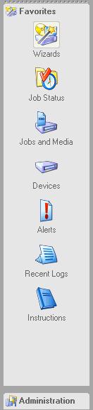 14 Data Protector Express User s Guide and Technical Reference object. Other commands display menus related to general operation in Data Protector Express, like the Preferences page.