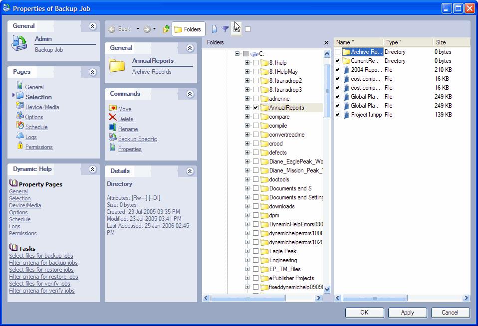 58 Data Protector Express User s Guide and Technical Reference Selecting files with filters How selection filters work Filters and shaded folders Selection filters let you identify specific volumes,