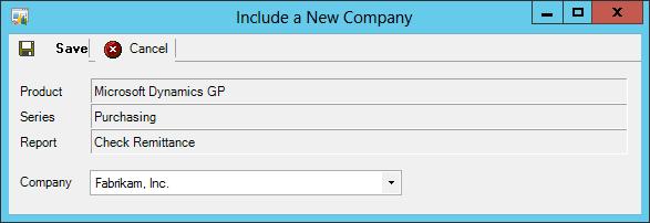 Select a Report in the Report / Company / Class ID / Master Record List. 2. Click the New button from the control area (or right click in the treeview). 3.