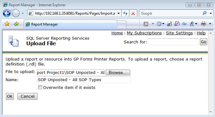 2. Configure Report Data Source Once a report has been published on the Report Server using the Report Manager, you will need to configure its data source.