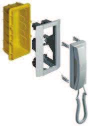 Installation supports and accessories for internal units Compact telephone or door entry Standard telephone or switchboard 16122 16122 334002 335002 335023 335032 344002 16101 16102