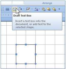 The tick lines should have a space between them and the nearest grid guideline Creating A Text Box Figure 39: Indicates a drawn text box when selecting the "Draw Text
