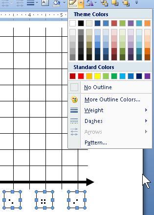 Ribbon menu bar. Select a Braille font. Make sure it is at least 24 point size.