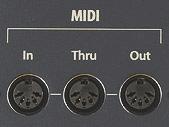 MIDI Hardware Specifications Three MIDI ports: IN accepts MIDI
