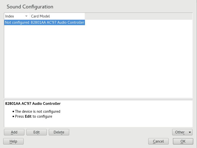 5.2 Setting Up Sound Cards YaST detects most sound cards automatically and configures them with the appropriate values.