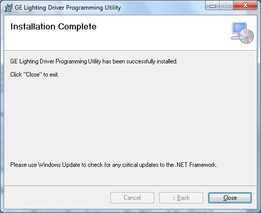 After Successful Installation: Figure 1:5 Installation Complete Window Dialog The following window dialog will appear, click on Close button to complete the installation.