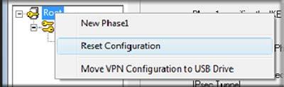 This screen is a summary screen of the new VPN configuration. If required, you can specify other settings such as certificates and virtual IP addresses on the Configuration Panel screen. 6.
