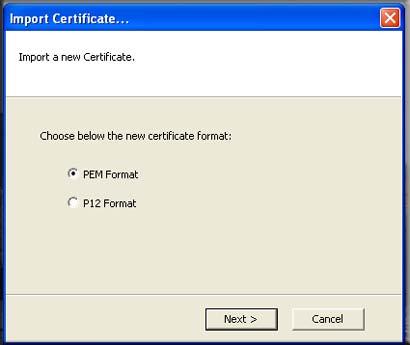 Import Certificates You can import several certificates and assign each certificate to a different tunnel to enable the VPN Client to connect to various gateways that are part of different a Public