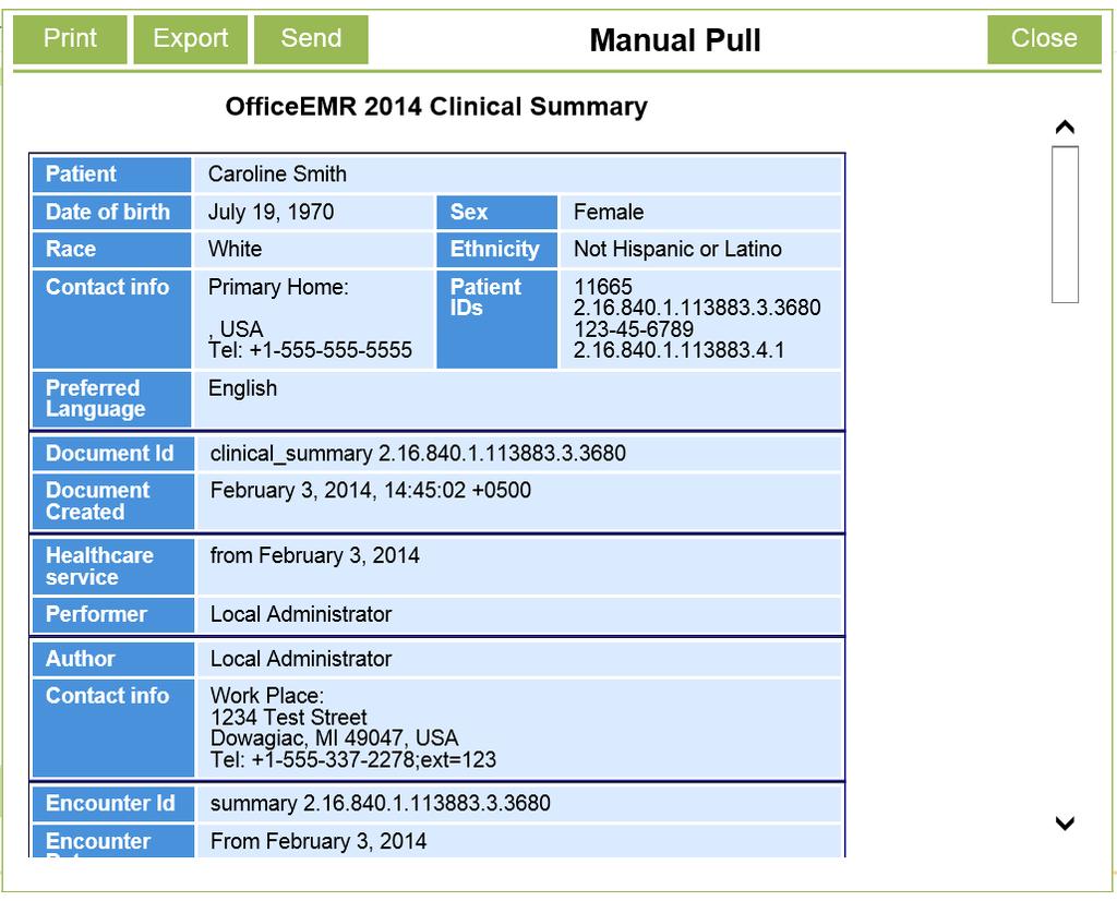 3. A Clinical Summary will display MyMedicalLocker.com User Guide 4.