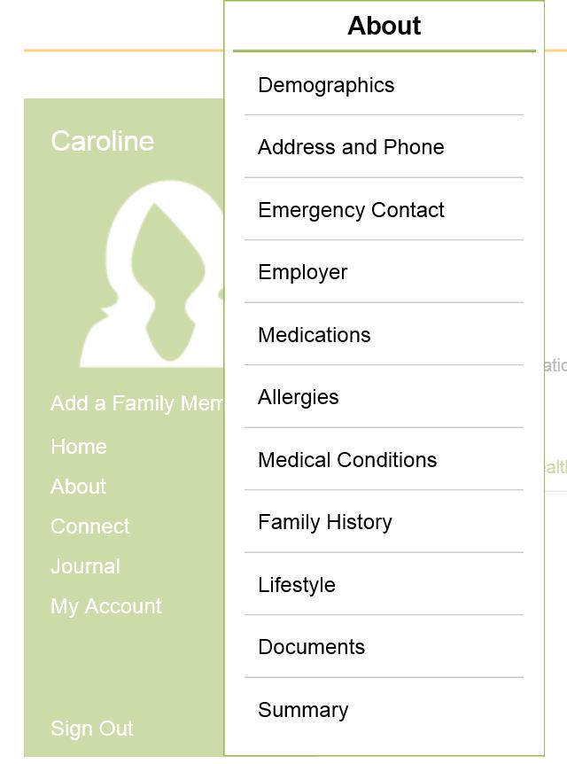 Share My Data MyMedicalLocker allows users to share their data with connected physician offices.