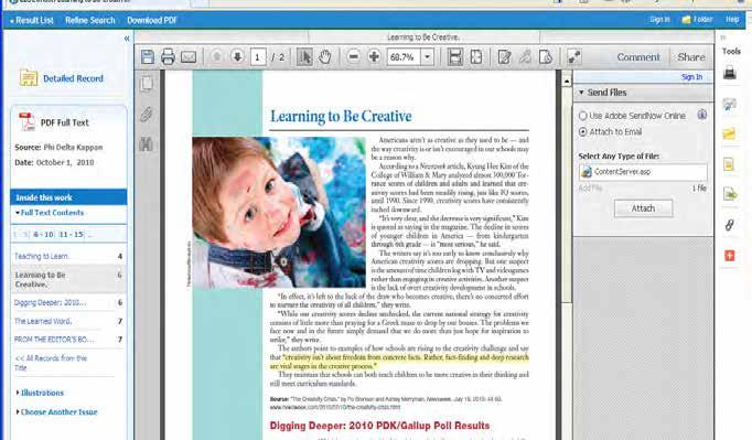 Emailing individual PDF articles -3