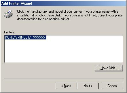 2 Installing the Printer Driver 9 Specify the directory on the CD-ROM that contains the printer driver for the operating system that you are using, and then click the [OK] button.
