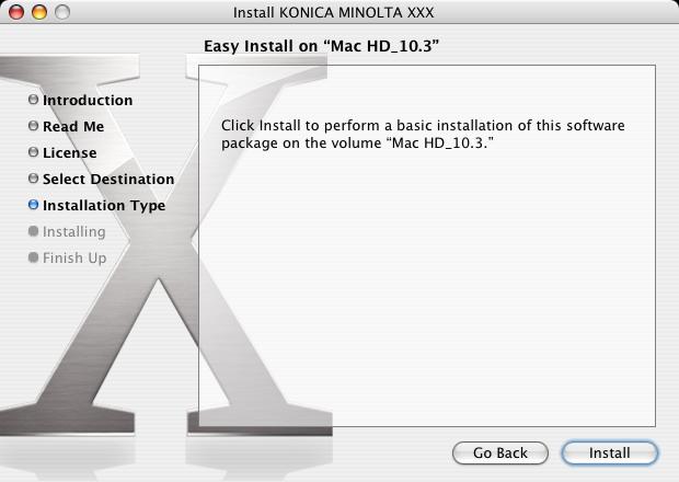 Installing the Printer Driver 2 7 On the Installation dialog box, click the [Install] button.