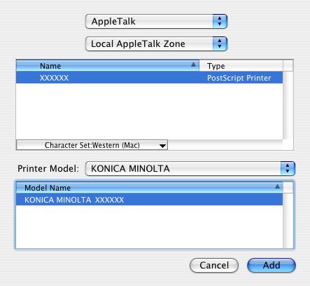 2 Installing the Printer Driver 6 Select KONICA MINOLTA C250 PS(P), and then click