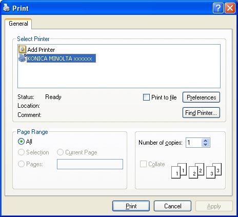 Various Printing Methods 4 4 Various Printing Methods 4.1 Printing Operations For Windows Data can be printed from an application. Print jobs are specified from the application software.