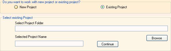 The Upload to Panel radio button performs the opposite operation. Clicking it will upload the selected project to the panel at the completion of all Project tab sections.