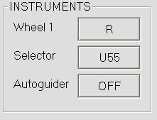 Page 9 of 9 Instruments (Auxiliary): Press the Wheel or Selector buttons to bring up (forward) the Auxiliary (Installed) Equipment tabbed dialogue in which options for the filter wheel or port