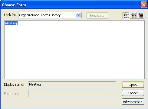 Configuring additional features 4. The Calendar Properties window will open with the General tab selected. 5. From the When posting to this folder, use dropdown list, select Forms. 6.