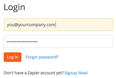 RingCentral for Zapier User Guide Login and Create Your First Zap 6 Login and Create Your First Zap Follow the steps below to make your first Zap in Zapier. Step 1: Login to your Zapier account.
