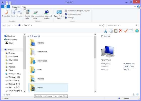 File Explorer Move the mouse to the bottom left corner of the screen and right click. Select File Explorer. Discuss elements of window - File menu, the Home tab, the Share Tab and the View Tab.