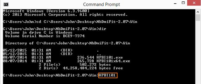 To open the file, you enter HPBI101 at the prompt.