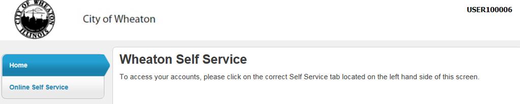 7. On the Welcome to Online Self Service page you will see the menu of options for managing your utility