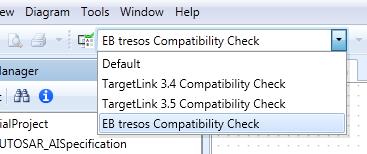 you can use the predefined validation rule set EB tresos Compatibility Check. When activated, SystemDesk additionally checks special issues regarding the exchange with EB tresos Studio.