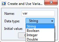 This will open a dialog box that lets you quickly declare scalar variables.