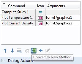 Click the Convert to New Method button below the command sequence.