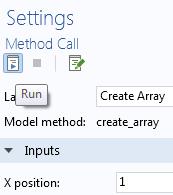 created. The figure below shows a Method Call to a method for creating a geometric array.