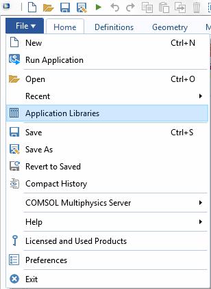APPLICATION LIBRARIES From the File menu, select Application Libraries to run and explore the example applications