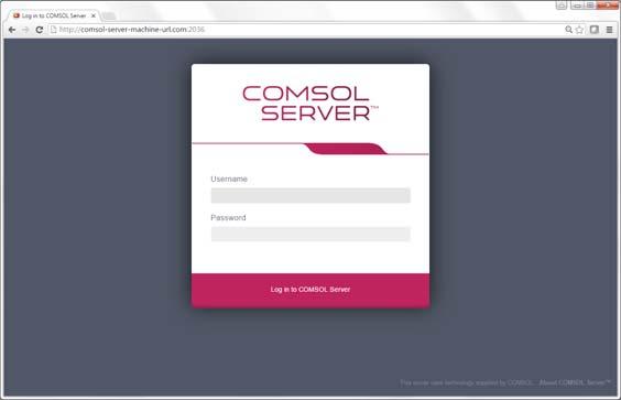 Running Applications with COMSOL Server COMSOL applications can be run by connecting to COMSOL Server from a web browser or a COMSOL Client for Windows.