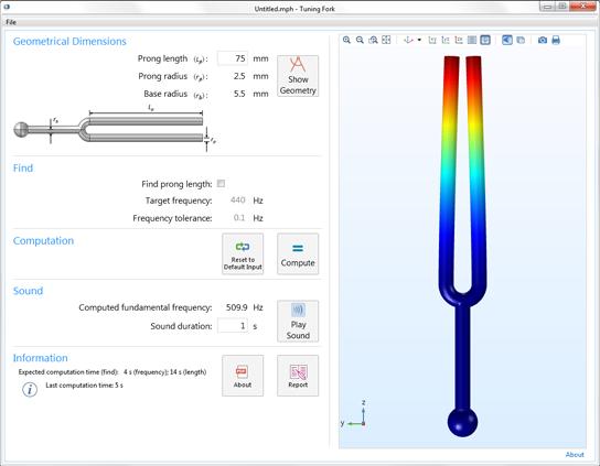 The model embedded in the application is defined using the Solid Mechanics interface included in COMSOL Multiphysics and does not require any add-on products.