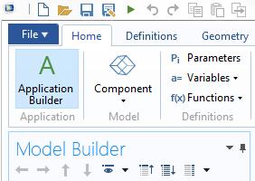 Getting Started with the Application Builder STARTING FROM A COMSOL MULTIPHYSICS MODEL If you do not have a model already loaded to the COMSOL Desktop environment, select File>Open to select an MPH