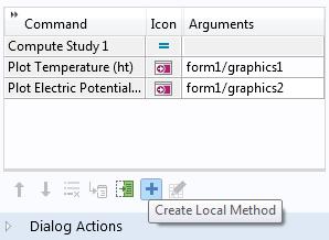 You can also create a method that is local to a form object by clicking Create Local Method. These options are shown in the figure below.