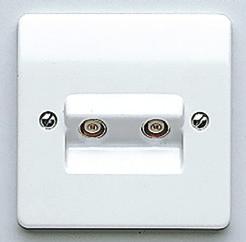 TV/FM and Satellite Co-Axial Socket Outlets Grid Plus Frontplates NON