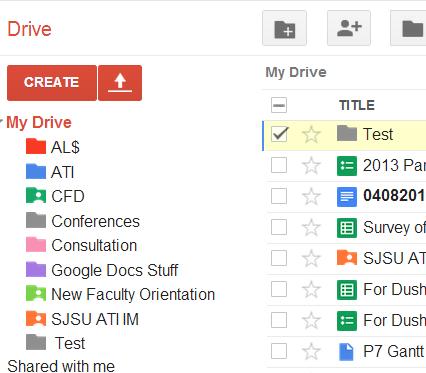 the center. 4. Go to your documents list under the My Drive TITLE column. a.